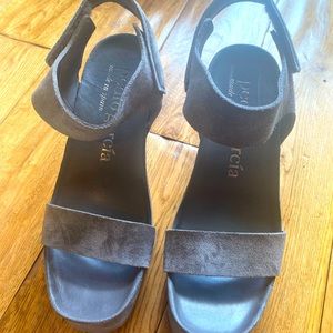Only worn once. Pedro Garcia wedge shoes. Beautiful shoes. Velcro closure.